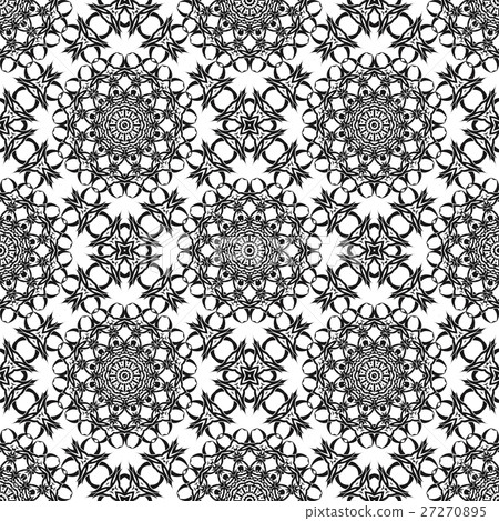 Ornamental Seamless Line Pattern 27270895