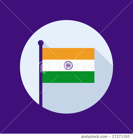 India National Flag Vector Flat Icon - Stock Illustration [27271305 ...
