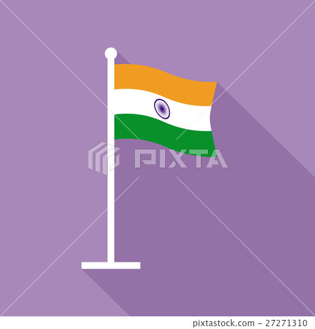 India National Flag Vector Flat Icon - Stock Illustration [27271310 ...