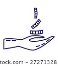 Arm with coins icon 27271328