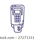 Card terminal line icon 27271331
