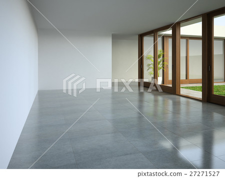 Interior empty room 3D rendering Interior empty room 3D rendering 27271527