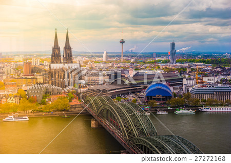 Aerial view of Cologne, Germany. Aerial view of Cologne, Germany. 27272168