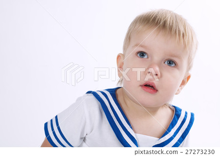 little boy on white background 27273230