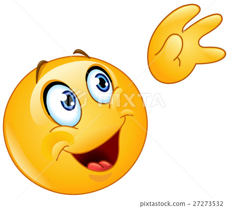 Waving to sky emoticon Waving to sky emoticon 27273532