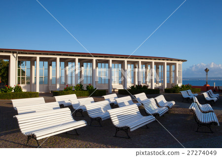 Morning on the empty promenade in Binz,Germany 27274049