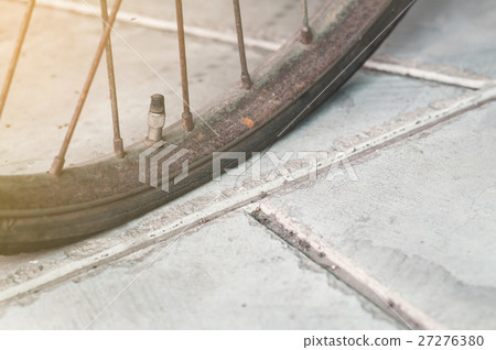 Bicycle tire leak. Bicycle tire leak. 27276380