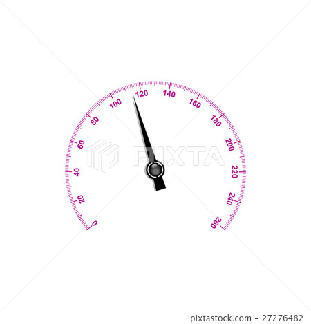 Needle speedometer with purple numbers  27276482
