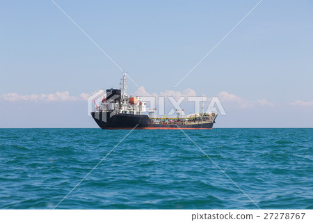 Cargo Ship over ocean skyline 27278767