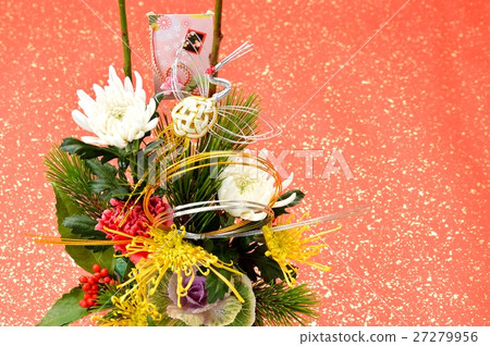 新年裝飾品，花的安排的圖像新年。 27279956