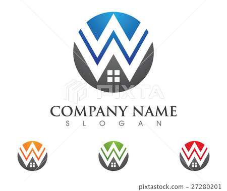 W Letter Property Logo Template-插圖素材 [27280201] - PIXTA圖庫
