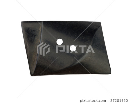 Black decorative button on white backgroun 27281530