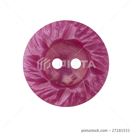 Pink decorative button on white background 27281531