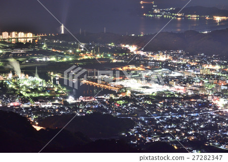 [Wakayama Prefecture] Wakayama City, Hainan City Coastal night view 27282347