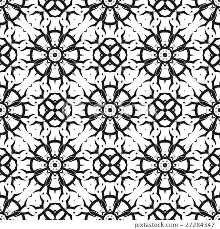 Ornamental Seamless Line Pattern Ornamental Seamless Line Pattern 27284347