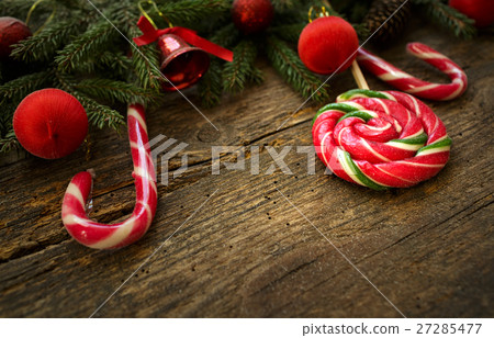 Christmas border with fir tree branches, cones Christmas border with fir tree branches, cones 27285477