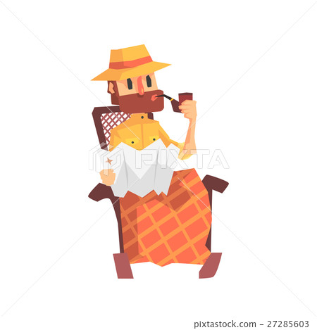 Adventurer Archeologist In Safari Outfit And Hat - Stock Illustration  [27285603] - PIXTA