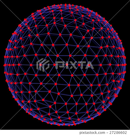 Illuminated neon sphere of glowing particles - Stock Illustration ...