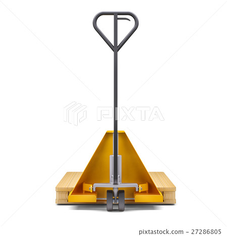 Pallet truck isolated on white 27286805