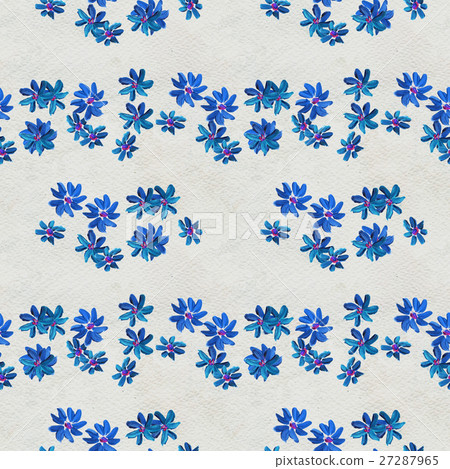 Seamless pattern with blue flowers 27287965