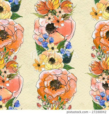 Seamless pattern with colorful flowers Seamless pattern with colorful flowers 27288042