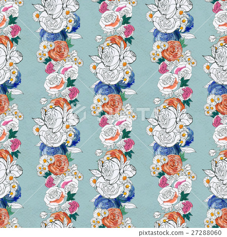 Seamless pattern with colorful flowers Seamless pattern with colorful flowers 27288060