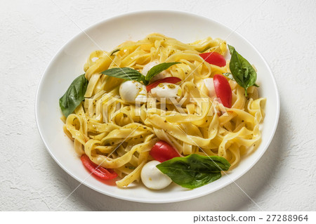 Mozzarella cheese raw pasta Pasta Italian food Mozzarella cheese raw pasta Pasta Italian food 27288964