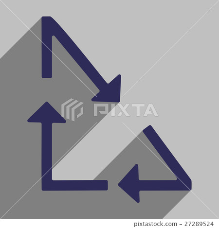 Flat style icon with long shadow arrow 27289524