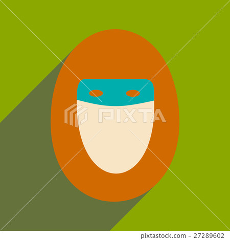 Flat with shadow icon and mobile application hijab 27289602