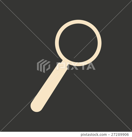 Flat in black and white mobile application loupe 27289906