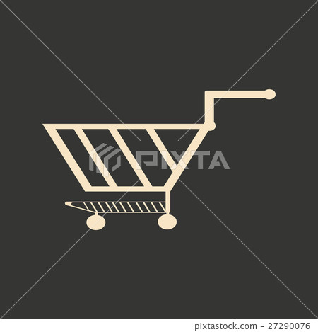 Flat in black and white mobile application trolley Flat in black and white mobile application trolley 27290076