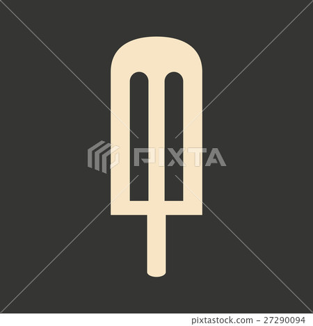 Flat in black and white mobile application ice Flat in black and white mobile application ice 27290094