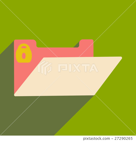 Flat with shadow icon and mobile application file 27290265
