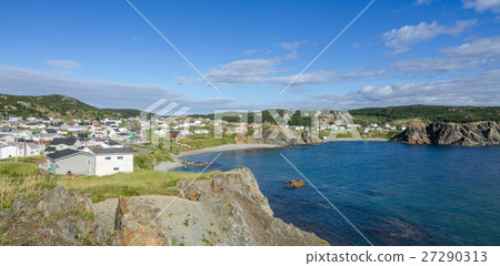 View of town of Crow Head, Newfoundland, Canada. View of town of Crow Head, Newfoundland, Canada. 27290313