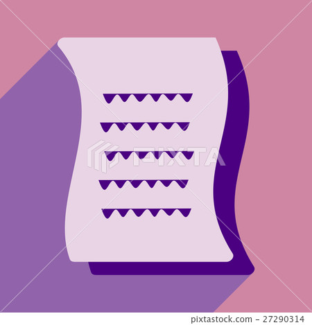 Flat icon with long shadow business paper Flat icon with long shadow business paper 27290314