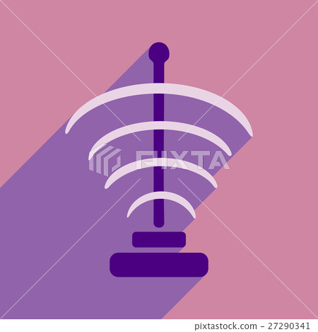 Flat icon with long shadow geometric sign 27290341