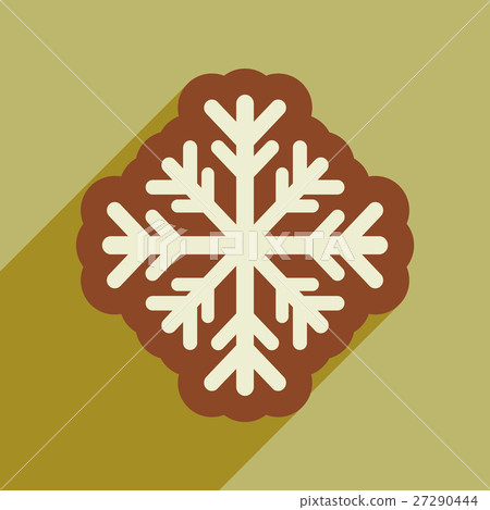flat icon with long shadow winter snowflake - Stock Illustration ...