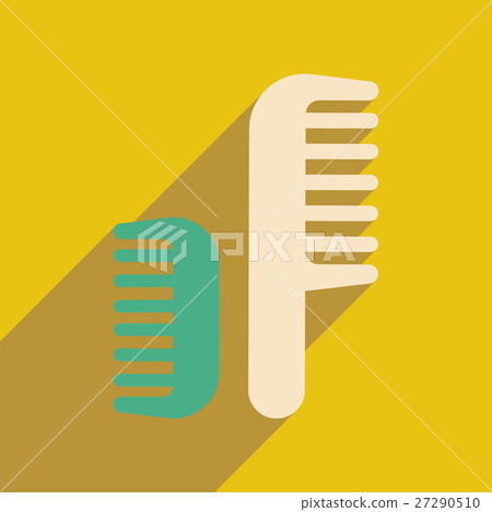 Flat icon with long shadow women combs Flat icon with long shadow women combs 27290510