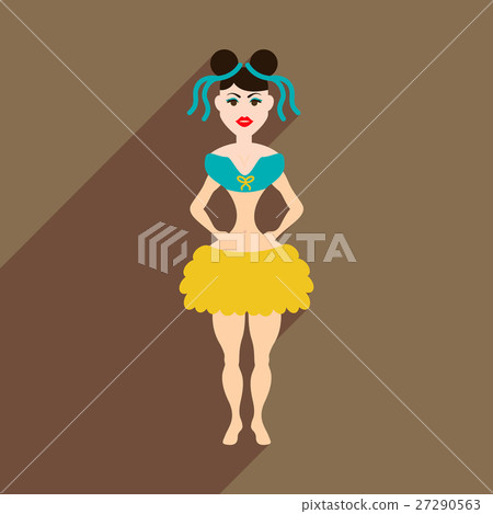 Flat web icon with long shadow Brazilian dancer Flat web icon with long shadow Brazilian dancer 27290563