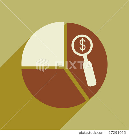 Flat style icon with long shadow diagram - Stock Illustration [27291033 ...