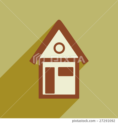Flat style icon with long shadow house - Stock Illustration [27291092 ...