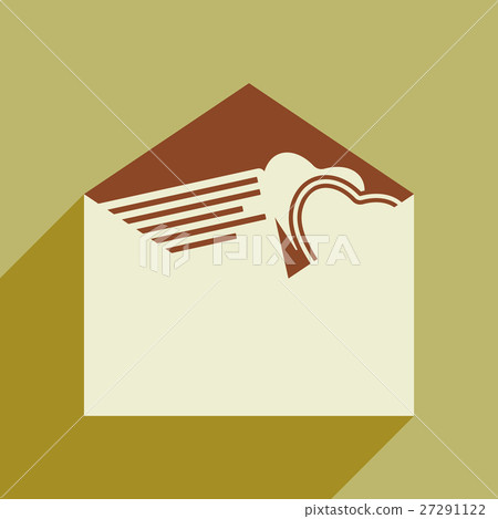 Flat style icon with long shadow wedding 27291122