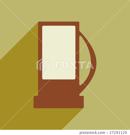 Flat style icon with long shadow column refueling Flat style icon with long shadow column refueling 27291129