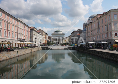 The Grand Canal in Trieste, Italy in summer day. The Grand Canal in Trieste, Italy in summer day. 27291206