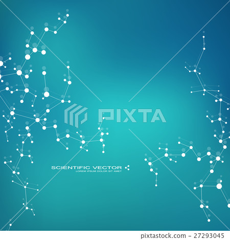 Molecule DNA and neurons vector. Molecular - Stock Illustration ...