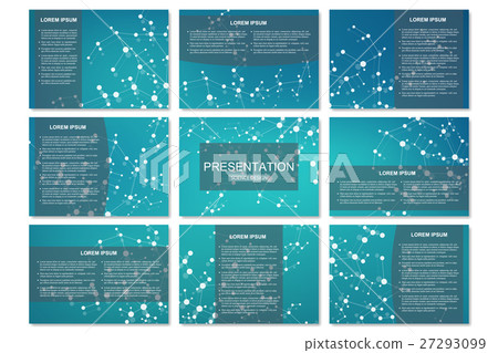 Set of modern business presentation templates in 27293099