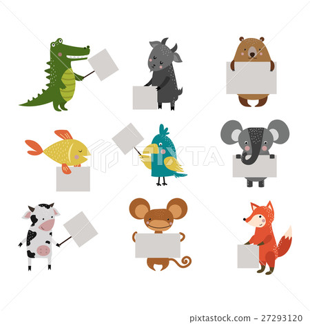 Wild animal zoo strike with clean plate board 27293120