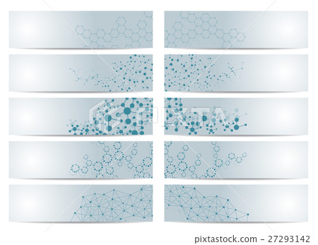 Set of modern scientific banners. Molecule Set of modern scientific banners. Molecule 27293142