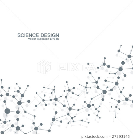 Structure molecule of DNA and neurons. Structural 27293145