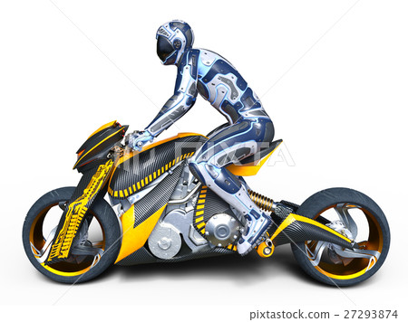 Cyborg rider - Stock Illustration [27293874] - PIXTA